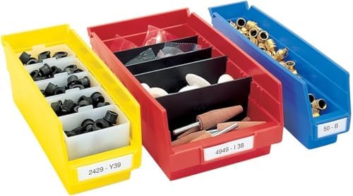 Akro-Mils 40150 Plastic Width Dividers for 4" Tall Shelf Bins, 24-Pk, Black - Image 5