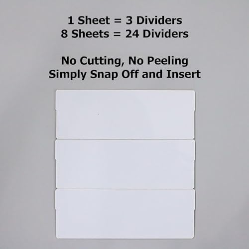 (24-Pack) Large Drawer Dividers compatible with Craft Cabinet and Hardware Storage Organizers, (Dividers Only) - Image 3