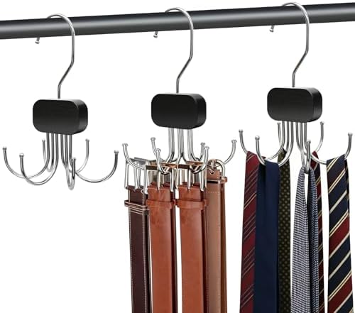 3 Pack Belt Hanger for Closet Organizer, Tie Hangers for Closet Storage by Unknown