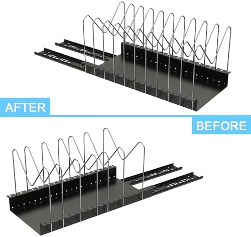 Golener 4 Adjustable Dividers Pull Out Pots and Pans Organizers - Image 2