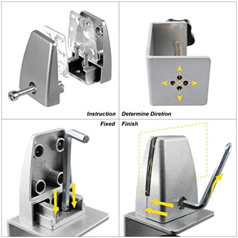 Sneeze Guard Support Clamp Partition Aluminum Adjustable Partition Support Acrylic Desk Divider Shield Privacy Panel Clamp For Clear Shield - Image 5