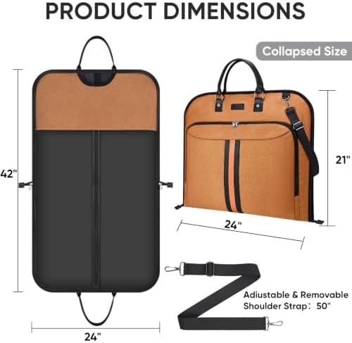 BALEINE Garment Bags for Travel, Water Resistant Carry on Suit Bag - Image 4