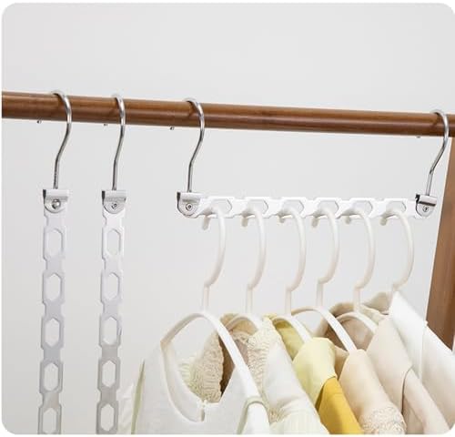Metal Space Saving Hangers for Clothes, Collapsible Hanger Organizer, 9Pack - Image 4