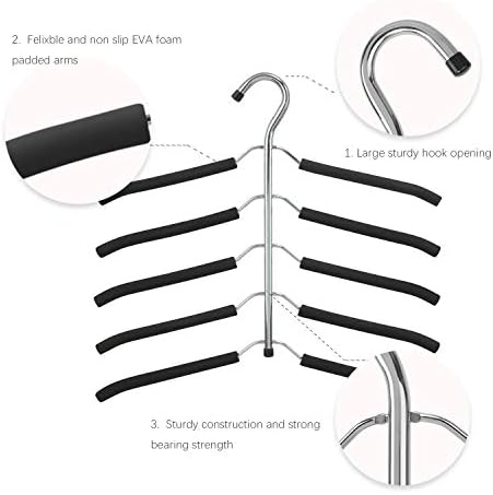DOIOWN Blouse & Shirt Hangers - Non Slip Space Saving Stainless Steel Closet Organizer (4) - Image 6