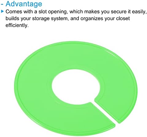 PATIKIL Clothes Dividers 6Pcs Closet Clothing Rack Size Dividers Green - Image 4