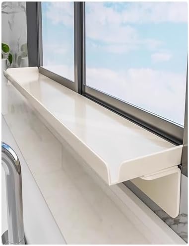 Adjustable Removable Carbon Steel Window Sill Extender Plate, Countertop Extension Board for Kitchen Organization And Storage, Window Plant Shelves With Magnetic Backplane(25) by Unknown