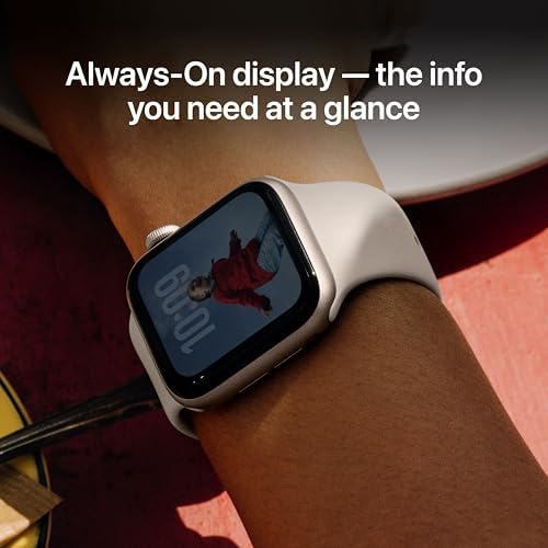 Apple Watch SE 3 [GPS 44mm] Smartwatch with Starlight Aluminium Case with Starlight Sport Band - M/L. Fitness and Sleep Trackers, Heart Rate Monitor with AppleCare+ (2 Years) - Image 4