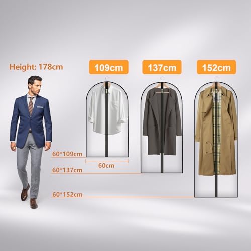 Travel Garment Suit Bag 43" for Hanging Clothes Storage for Men Suits Shirt - Image 4