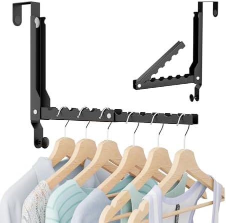 Foldable Over the Door Hooks, Over the Door Hanger for Space Saving by WLCSNG