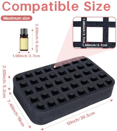 Essential oils Organizer Holder Foam Pad with Slots - Image 2