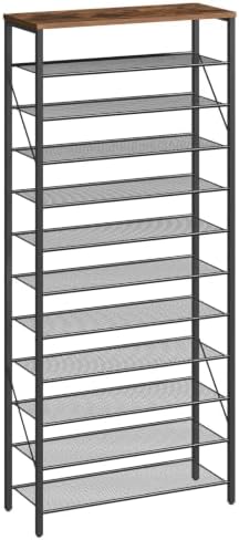 MAHANCRIS 12 Tier Shoe Rack, Shoe Storage Organizer, Holds 44-48 Pairs by MAHANCRIS