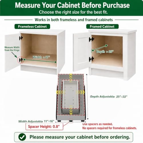 Fokyfok Pull out Cabinet Organizer,Expandable No Drill,Heavy Duty,Kitchen - Image 2