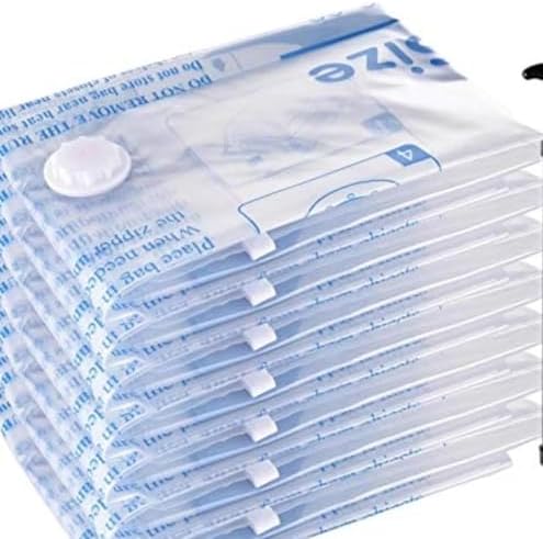 MEIQIHOME Vacuum Storage Bags, Space Saver Sealer Bags,Vacuum seal bags for clothing, Pillows, Comforters, Blankets, Bedding,Travel,8 LARGE by MEIQIHOME