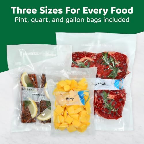 FoodSaver Variety Pack Vacuum Seal Bags, 120 Count Pre-Cut BPA-Free Freezer Bags (20 Pint, 60 Quart, 40 Gallon) for Food Storage, Sous Vide, Meal Prep - Image 3
