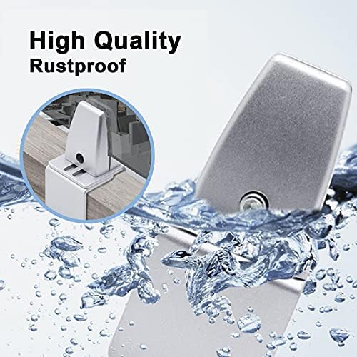 Aluminum Vertical Clamp Partition Board Acrylic Desk Divider Support Clamp for Clear Shield for Desktop Countertop Reception - Image 2