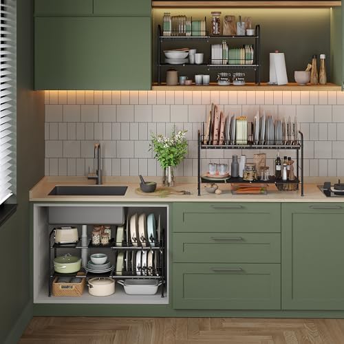 NETEL Expandable Under Sink Organizer，Pot and pan organizer Under Cabinet - Image 3