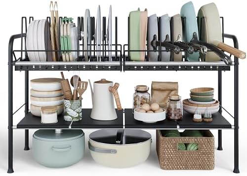 NETEL Expandable Under Sink Organizer，Pot and pan organizer Under Cabinet by NETELOfficial