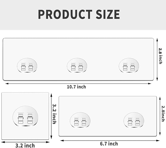 8pcs Shower Caddy Adhesive Replacement,Shower Shelves Adhesive Strip Pad Shower Organizer Sticker Replacement Bathroom Heavy Duty Strong Sticky Wall No Drilling Strong Transparent Adhesive