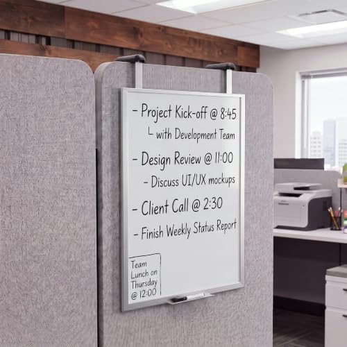 Flutesan 4 Pack Cubicle Whiteboard Tackboard Hangers, Black - Image 5