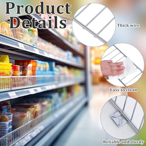 Yaocom 10 Pcs Gondola Shelf Fence 36x3'' Retail Front Wire Guard, Metal - Image 5
