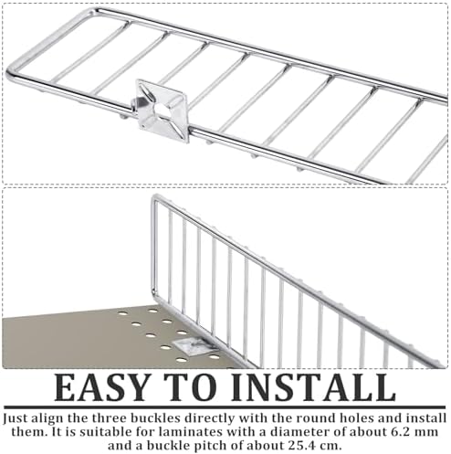 Yaocom 10 Pcs Gondola Shelf Fence 36x3'' Retail Front Wire Guard, Metal - Image 4