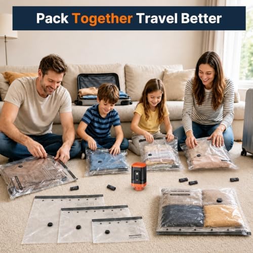 Travel Vacuum Bags with Rechargeable Pump: 4000mAh Portable Vacuum Sealer - Image 5