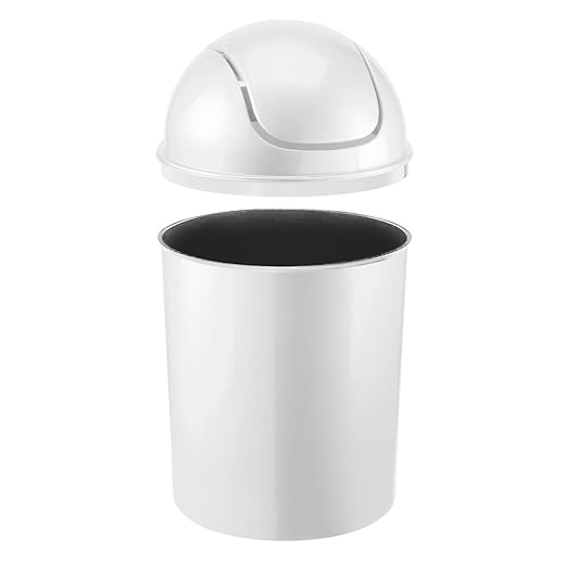 Umbra Mini 1-1/2-Gallon Swing-Top Waste Can, White