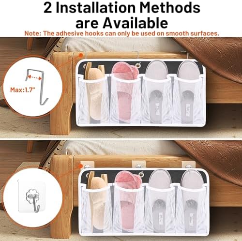 RV Shoe Storage for Bedside - 4 Pocket Wall Mounted Entryway Shoes Rack - Image 2