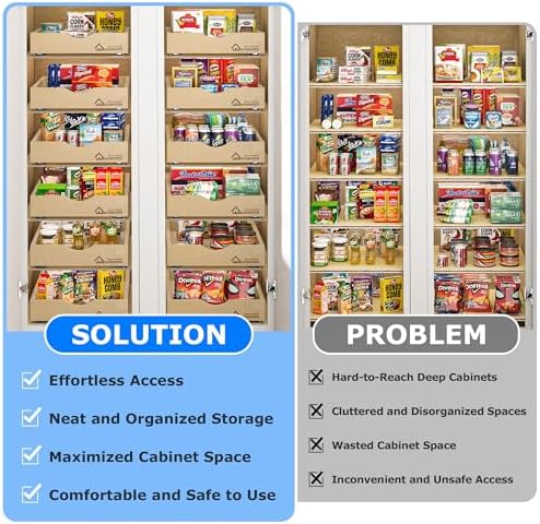 WelFurGeer Soft Close Pull Out Drawers for Cabinets, 11" W x 21" D Pull Out Cabinet Drawer with Heavy Duty Slides, Pull Out Cabinet Organizer, Cabinets Roll Out Drawers, Pull-Out Home Organizers - Image 3