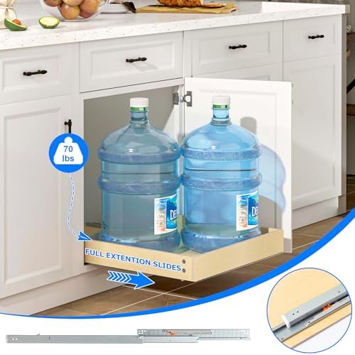 WelFurGeer Soft Close Pull Out Cabinet Organizer, 17" W x 22" D Pull Out Drawers for Cabinets, Space-Saving Cabinet Organizer with Easy Installation, Durable Pullout Drawers for Home & Kitchen - Image 6