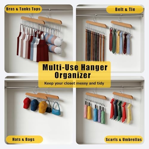 Bra Hangers for Closet Organizer with 24 Hook Belt Hanger for Closets 3 Pcs - Image 6