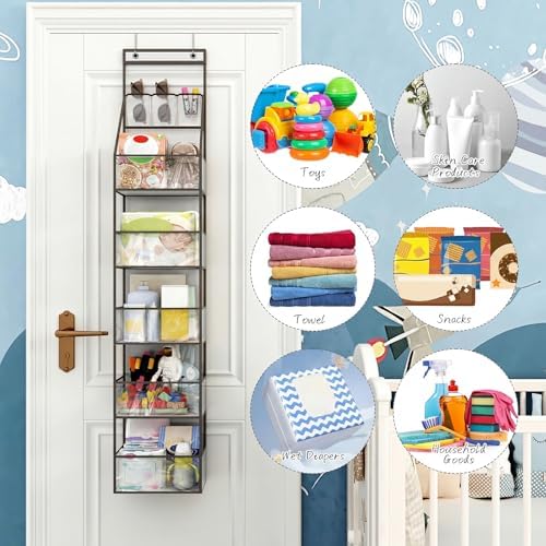 Over Door Organizer Hanging Storage 6 Shelf Clear Pockets Pantry Closet - Image 5