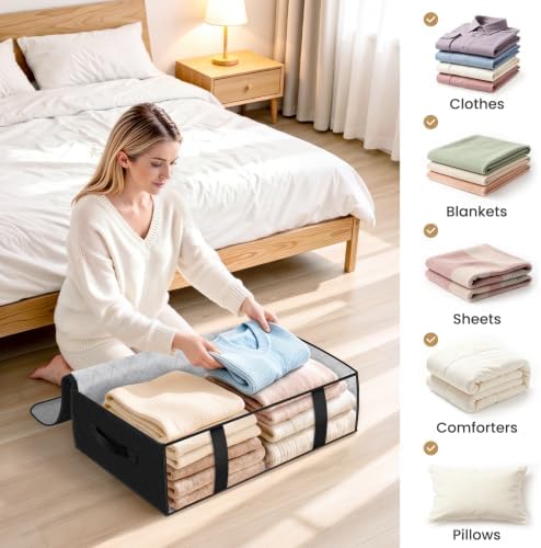 StorageRight Under Bed Storage Bags, 10 Pack, 40L, Black - Image 7