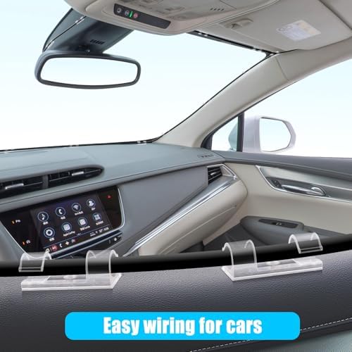 XHF 35pcs Large Self Adhesive Cable Clips Clear,Wire Clips Cable Management Wire Organizer Cord Holder for Under Desk, Car, Wall, TV PC Ethernet Cable - Image 6