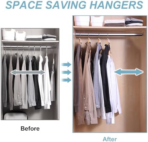 50 PCS Hanger Connector Hooks - 2024 New Space Saving Hangers for Closet Organizers and Storage Hangers Hooks,Hanger Clips Plastic Hangers for College Dorm Room Essentials (White) - Image 2