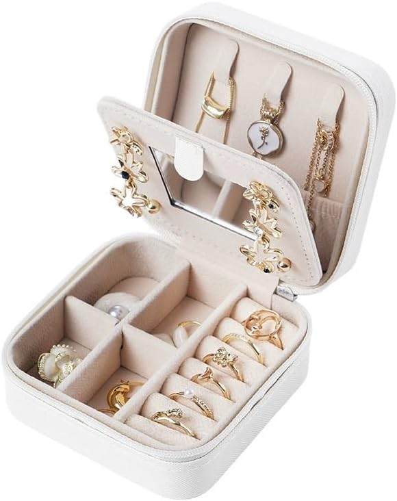Compact And Secure Jewelry Boxes For Women Small Jewelris Box For Travel Portable Case With Lock Key Beautiful Jewelry Organizer And Storage Solution