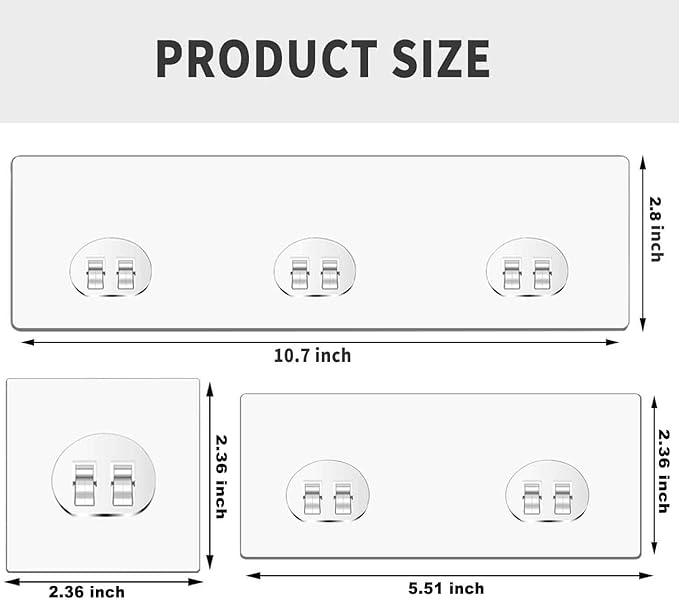 14PCS Shower Caddy Adhesive Replacement,Shower Shelves Strip Pad Organizer Sticker Replacement Bathroom Heavy Duty Strong Sticky Wall No Drilling Transparent