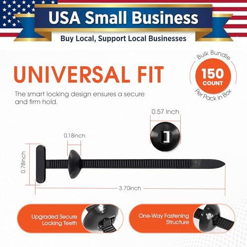 150 Pcs Nylon Universal Cable Tie Buckles Heavy-Duty Zip Tie Buckle Clips - Image 2