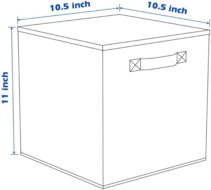 ShellKingdom Storage Bins, Foldable Fabric Storage Cubes And Cloth Organizer Drawer For Closet And Toys, 2 Pack (Dark Blue)