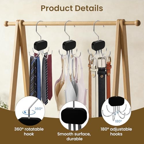 3 Pack Tank Top Hanger, Black, for Closet Organization - Image 3