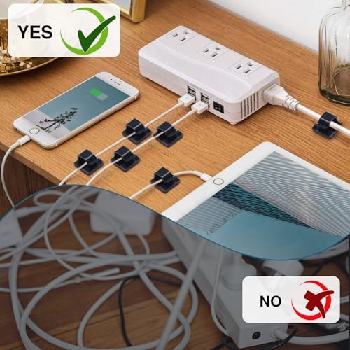 100 PCS Black Cable Clips Adhesive - Image 4