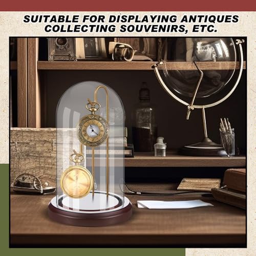 Beeveer 1pc 4x7 Pocket Watch Display Case 2 Hook Walnut Gold - Image 6
