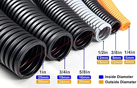 ZhiYo 20FT 3/8" Wire Loom Split Tubing Auto Wire Conduit, Black - Image 2