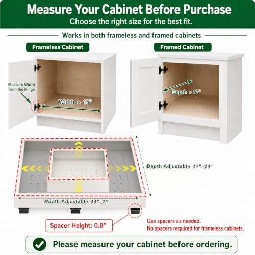 Fokyfok Pull out Cabinet Organizer,Expandable,No Drill,Heavy Duty,Kitchen - Image 2