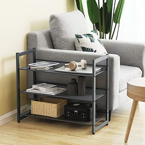 SONGMICS Metal Shoe Rack, 3-Tier Shoe Orgainzer, Holds 9-12 Pairs - Image 5