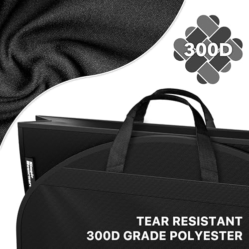 Simple Houseware 43" Travel Garment Bag with Pockets, Heavy Duty Suit Bag - Image 3