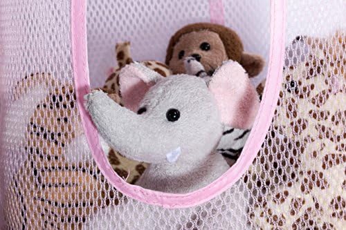 Handy Laundry 5-Shelf Storage Organizer - 12" X 59" - Hang in Your Children's Room or Closet - Fun Way to Organize Kids Toys or Store Gloves, Hats and Mittens - Attaches Easily to Any Rod (Pink) - Image 3