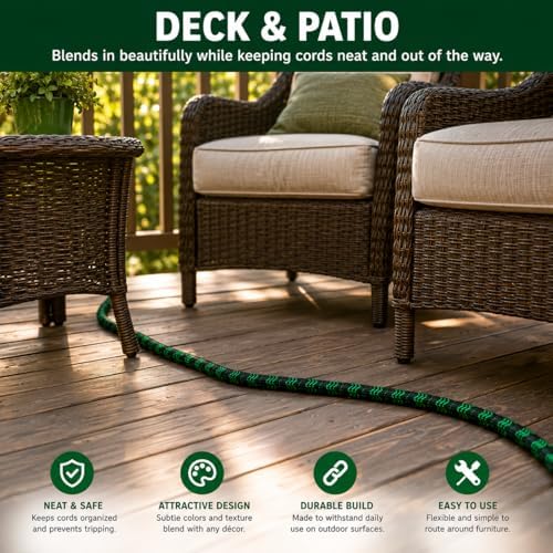 Cable Sleeve 3/8 Inch x 50FT Self-Wrapping Wire Loom - Image 5