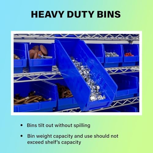 Akro-Mils 30128 Heavy Duty Plastic Shelf Bins, 18"x 4"x 4", Yellow, 12-Pack - Image 5