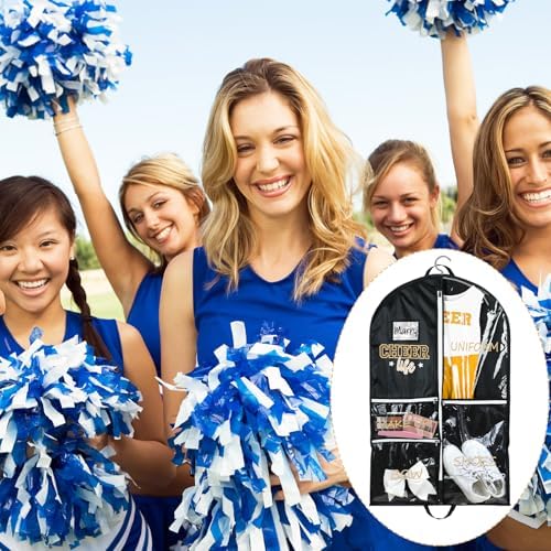 Blushtier 40" Cheer Uniform Garment Bag Cheerleading, Black,Gold - Image 6
